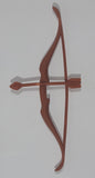 Brown Plastic 3 7/8" Toy Bow and Arrow Action Figure Accessory