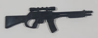 Black Plastic 4" Toy Assault Rifle with Scope Action Figure Accessory