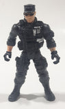 Chap Mei S1 Sentinel 1 Army Military Soldier 4" Tall Toy Action Figure - Full Black Uniform