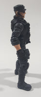 Chap Mei S1 Sentinel 1 Army Military Soldier 4" Tall Toy Action Figure - Full Black Uniform