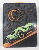 2012 Hot Wheels 18 Car Tin Metal Lunch Box Style Container Carrying Case