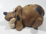 Paolo Chiari Brown Hound Dog With Bone 8" Long Resin Coin Bank