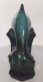 Vintage BMP Blue Mountain Pottery Blue Dolphin Green Drip Glaze 7" Long Wildlife Sculpture