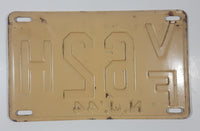 Vintage 1944 New Jersey Black Letters Light Yellow Vehicle License Plate Tag VF 62H