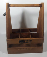 Whistler Brewing Co. Wood 6 Beer Bottle Carry Case with Bottle Opener Attached