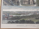 Vintage c. 1869 Sketches of Vancouver Island and British Columbia 15 1/4" x 20 3/4" Hand Colored Sketch Art Print