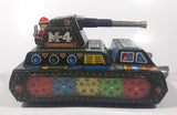 Extremely Rare Vintage c. 1967 Mihashi M-4 Sherman Tank Friction Tin Toy Military Vehicle 7 3/4" Long