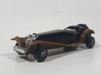 Unknown Brand Antique Classic Car Black with Brown Fenders Die Cast Toy Car Vehicle