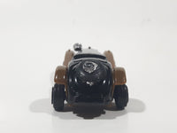 Unknown Brand Antique Classic Car Black with Brown Fenders Die Cast Toy Car Vehicle