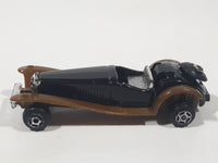 Unknown Brand Antique Classic Car Black with Brown Fenders Die Cast Toy Car Vehicle