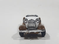 Unknown Brand Antique Classic Car White with Brown Fenders Die Cast Toy Car Vehicle