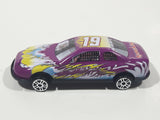 Unknown Brand Stock Car #19 Speedway Purple Die Cast Toy Race Car Vehicle