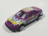 Unknown Brand Stock Car #19 Speedway Purple Die Cast Toy Race Car Vehicle