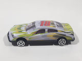 Unknown Brand Stock Car #18 Arsis Grey Green Die Cast Toy Race Car Vehicle