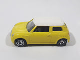 Motor Max No. 6057 2001 Mini Cooper Yellow with White Roof Die Cast Toy Car Vehicle