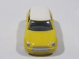 Motor Max No. 6057 2001 Mini Cooper Yellow with White Roof Die Cast Toy Car Vehicle