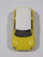 Motor Max No. 6057 2001 Mini Cooper Yellow with White Roof Die Cast Toy Car Vehicle