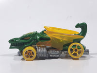 2014 Hot Wheels HW City: Medieval Rides Dragon Blaster Green Die Cast Toy Car Vehicle
