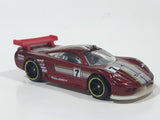 2010 Hot Wheels Race World Speedway Saleen S7 Metalflake Red Die Cast Toy Dream Race Car Vehicle