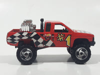 1997 Hot Wheels Racing World Nissan Hardbody Truck Red Die Cast Toy Car Vehicle