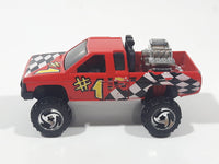 1997 Hot Wheels Racing World Nissan Hardbody Truck Red Die Cast Toy Car Vehicle