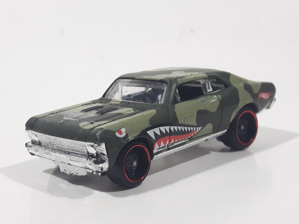 2020 Hot Wheels Rod Squad '68 Nova Army Green Die Cast Toy Car Vehicle