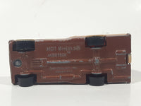 Vintage 1981 Hot Wheels Minitrek Tan Brown Die Cast Toy Car Vehicle Made in Hong Kong