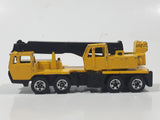 Vintage 1982 Hot Wheels Wheels Workhorses Construction Crane Yellow Die Cast Toy Car Vehicle