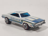 2011 Hot Wheels HW Main Street '69 Dodge Charger Ocala Police 742 Pearl White Die Cast Toy Muscle Car Vehicle