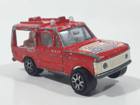 Vintage 1980 Majorette No. 246 Range Rover Rescue Team Red 1/60 Scale Die Cast Toy Car Emergency Vehicle