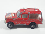 Vintage 1980 Majorette No. 246 Range Rover Rescue Team Red 1/60 Scale Die Cast Toy Car Emergency Vehicle