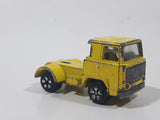 Vintage PlayArt Semi Tractor Truck Yellow Die Cast Toy Car Vehicle Made in Hong Kong