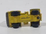 Vintage PlayArt Semi Tractor Truck Yellow Die Cast Toy Car Vehicle Made in Hong Kong