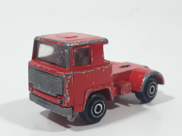 Vintage PlayArt Semi Tractor Truck Red Die Cast Toy Car Vehicle Made in Hong Kong