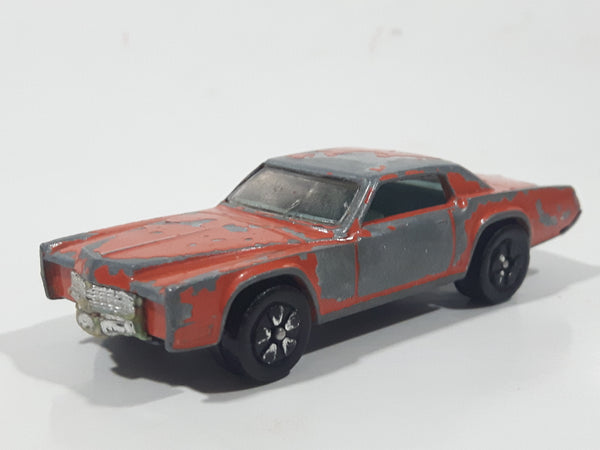 Vintage 1970s PlayArt Cadillac Eldorado Orange Die Cast Toy Car Vehicle Made in Hong Kong
