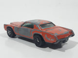 Vintage 1970s PlayArt Cadillac Eldorado Orange Die Cast Toy Car Vehicle Made in Hong Kong