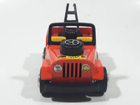 Vintage Polistil Super Jeep Tow Truck Road Service Gulf Orange Pressed Steel and Plastic Die Cast Toy Car Vehicle