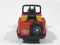Vintage Polistil Super Jeep Tow Truck Road Service Gulf Orange Pressed Steel and Plastic Die Cast Toy Car Vehicle