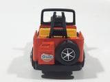 Vintage Polistil Super Jeep Tow Truck Road Service Gulf Orange Pressed Steel and Plastic Die Cast Toy Car Vehicle