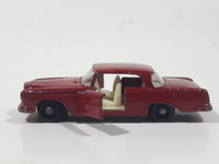 Vintage 1960s Lesney Matchbox Series No. 53 Mercedes-Benz 220 SE Dark Red Die Cast Toy Car Vehicle with Opening Doors