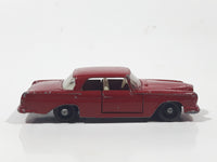 Vintage 1960s Lesney Matchbox Series No. 53 Mercedes-Benz 220 SE Dark Red Die Cast Toy Car Vehicle with Opening Doors