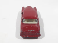 Vintage 1960s Lesney Matchbox Series No. 53 Mercedes-Benz 220 SE Dark Red Die Cast Toy Car Vehicle with Opening Doors