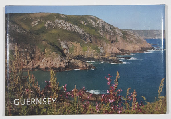 Guernsey UK South Coast Cliffs 2 1/8" x 3 1/8" Fridge Magnet