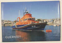 Guernsey UK St. Peter Port Lifeboat 2 1/8" x 3 1/8" Fridge Magnet