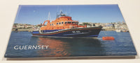 Guernsey UK St. Peter Port Lifeboat 2 1/8" x 3 1/8" Fridge Magnet