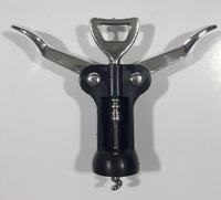 Black Plastic and Metal Corkscrew Wine Bottle Opener 3 1/2" Long Fridge Magnet