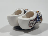 Holland Windmill Themed Hand Painted Colorful Miniature Ceramic Clog Shoe Set Fridge Magnet