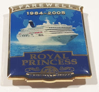 1984-2005 Princess Cruises Royal Princess Farewell 1 3/8" x 1 3/4" Enamel Metal Fridge Magnet