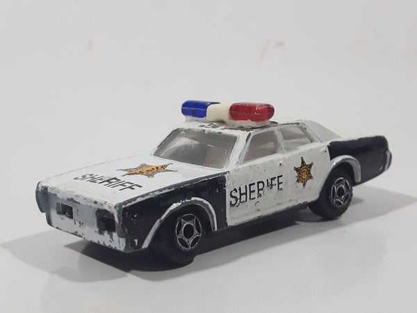 Unknown Brand Dodge Monaco Sheriff  Police Cop White Black Die Cast Toy Car Emergency Rescue Vehicle