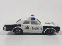 Unknown Brand Dodge Monaco Sheriff  Police Cop White Black Die Cast Toy Car Emergency Rescue Vehicle